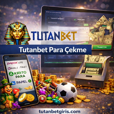 Tutanbet para çekme işlemlerini gösteren banner, güvenli ödeme yöntemleri ve hızlı kazanç transferini vurgulayan görsel.